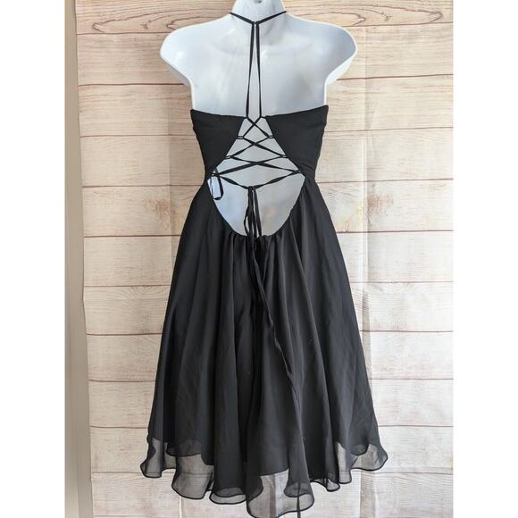 NWOT Faviana Hoco Cocktail Sleeveless Dress Black Size 0 - Picture 2 of 10